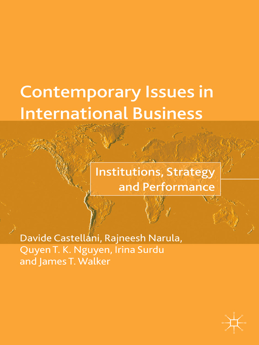 Title details for Contemporary Issues in International Business by Davide Castellani - Wait list